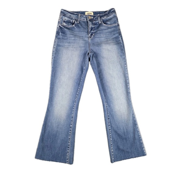L'AGENCE Denim - L'agence Womens Light Wash Kendra High Rise Cropped Designer Jeans Size 24